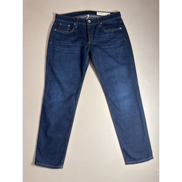 Rag & Bone Dre Low-Rise Slim Boyfriend Cambria/Dark Jeans Women Size 28 - Picture 1 of 11